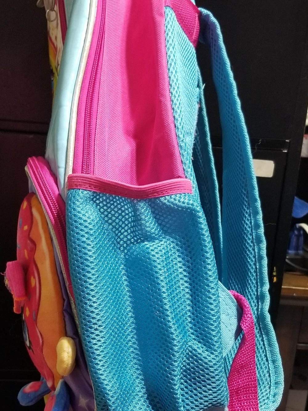 Shopkins Kids' One Size Pink, Teal, & Rainbow Backpack With A Character Print - Picture 8 of 16